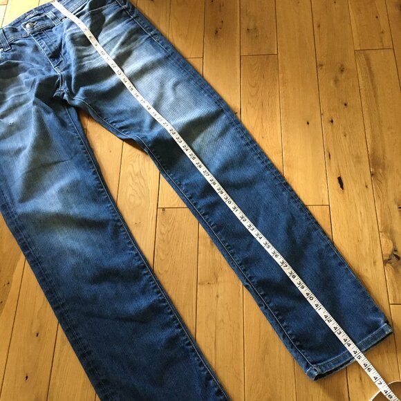 Fidelity Jimmy Helios Blue Denim Square Pocket Straight Leg Jeans - Picture 16 of 16